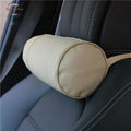 Genuine Leather Round Neck Pillow Beige