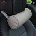 Genuine Leather Round Neck Pillow Grey