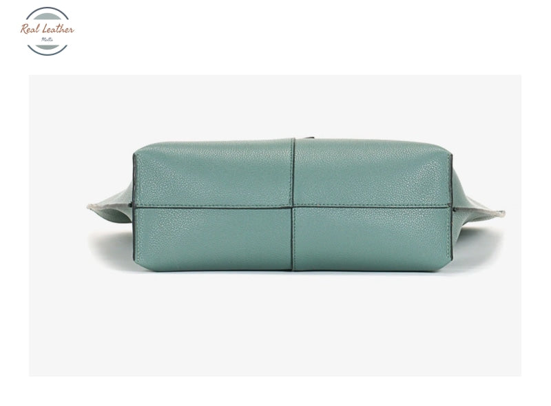 Genuine Leather Shopping Tote Bag