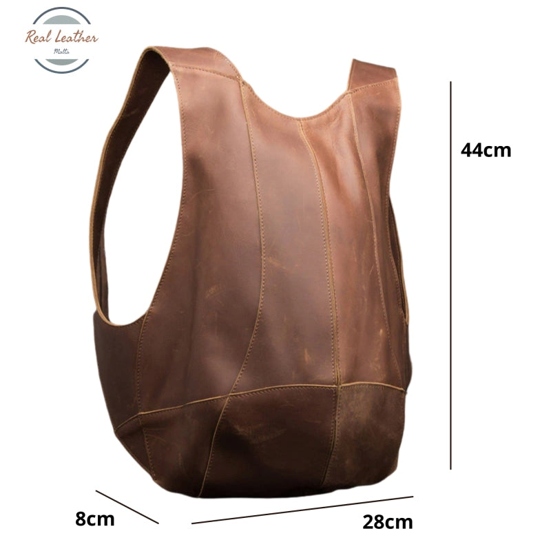 Genuine Leather Shoulder Backpack Pouch Backpacks