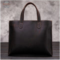 Genuine Leather Slim Briefcase Vintage Brown Briefcases