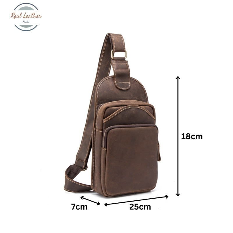 Genuine Leather Slim Casual Fanny Pack Chest Bag
