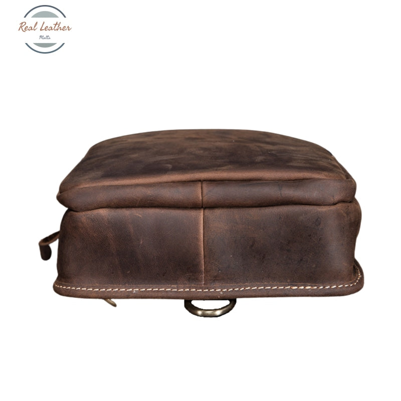 Genuine Leather Slim Casual Fanny Pack Chest Bag