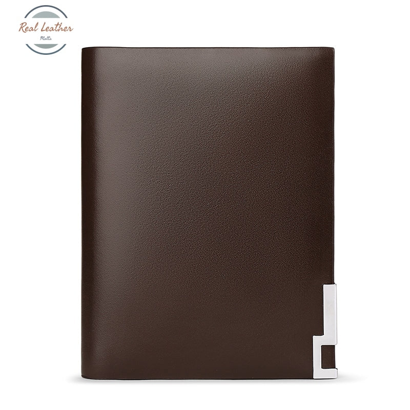 Genuine Leather Slim Multifunction Bi-Fold Wallet