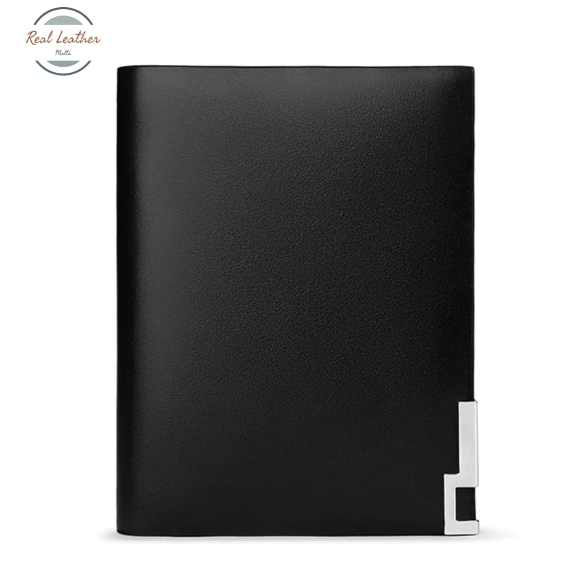 Genuine Leather Slim Multifunction Bi-Fold Wallet