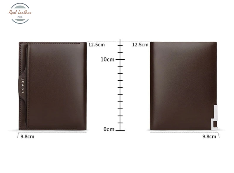 Genuine Leather Slim Multifunction Bi-Fold Wallet