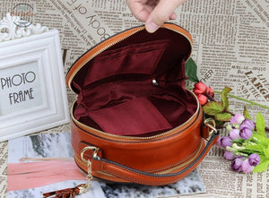 Genuine Leather Small Women Shoulder Bag