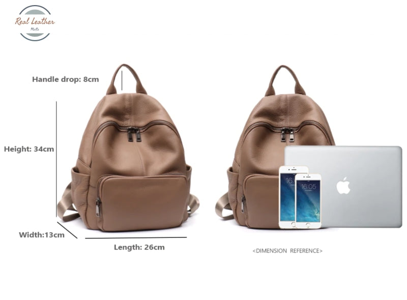 Genuine Leather Soft Casual Ladies Backpack