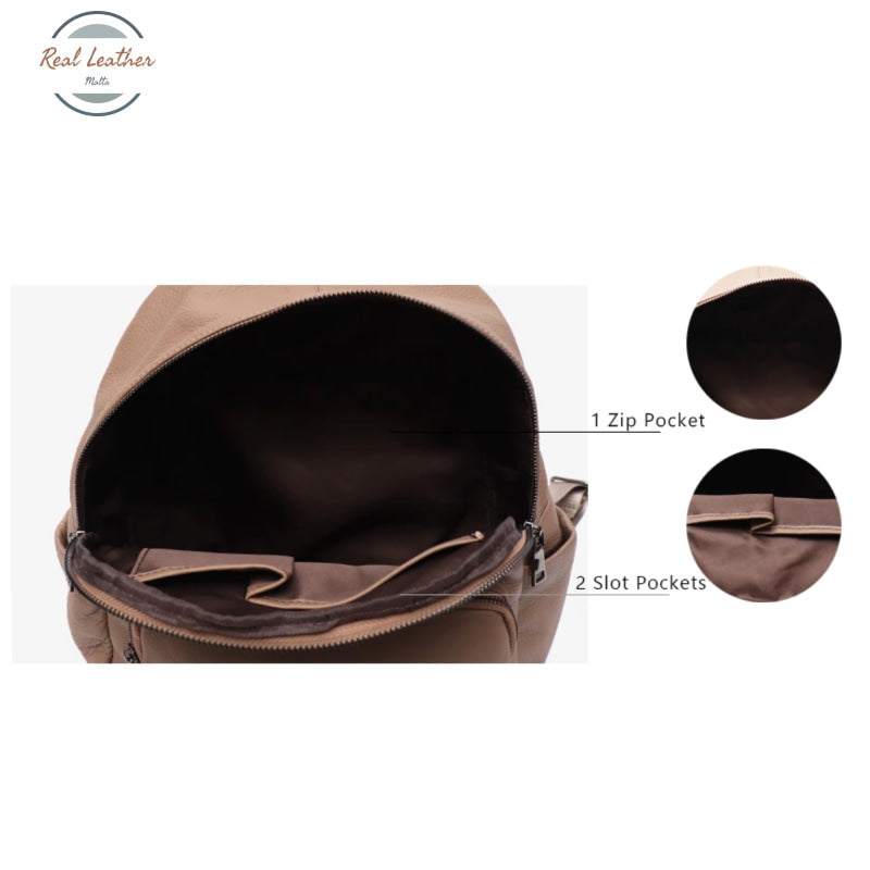 Genuine Leather Soft Casual Ladies Backpack
