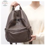 Genuine Leather Soft Casual Ladies Backpack