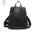 Genuine Leather Soft Outdoor Backpack Black Backpacks