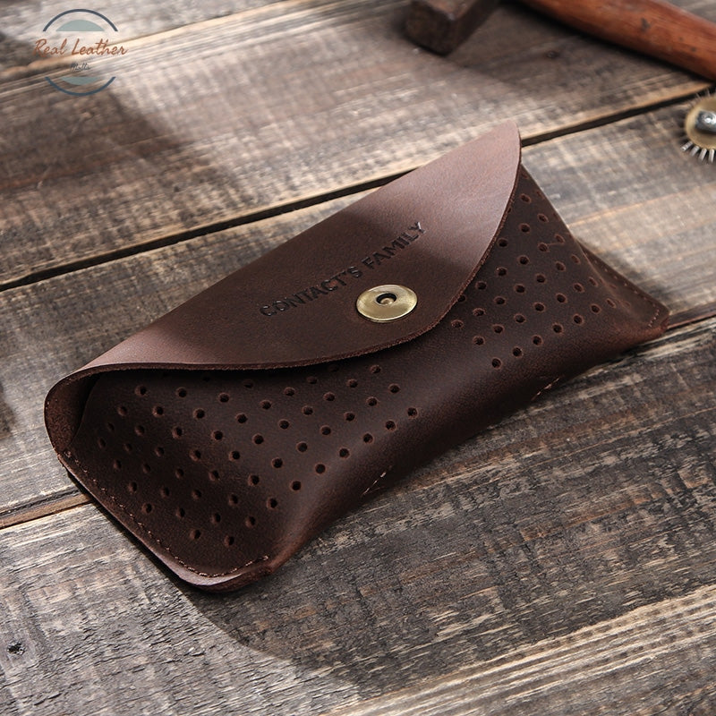 Genuine Leather Sunglasses Protector Case