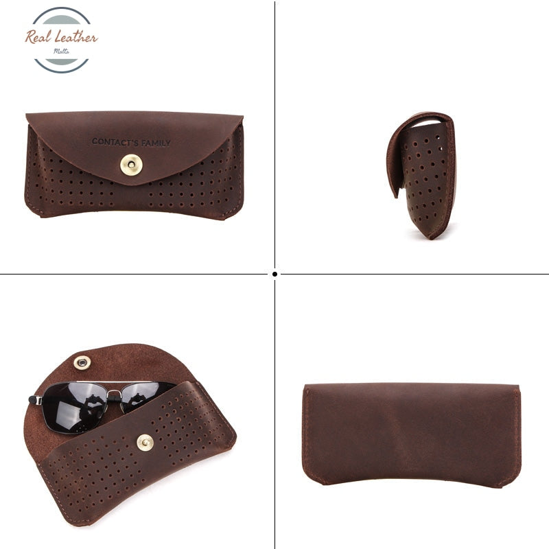 Genuine Leather Sunglasses Protector Case