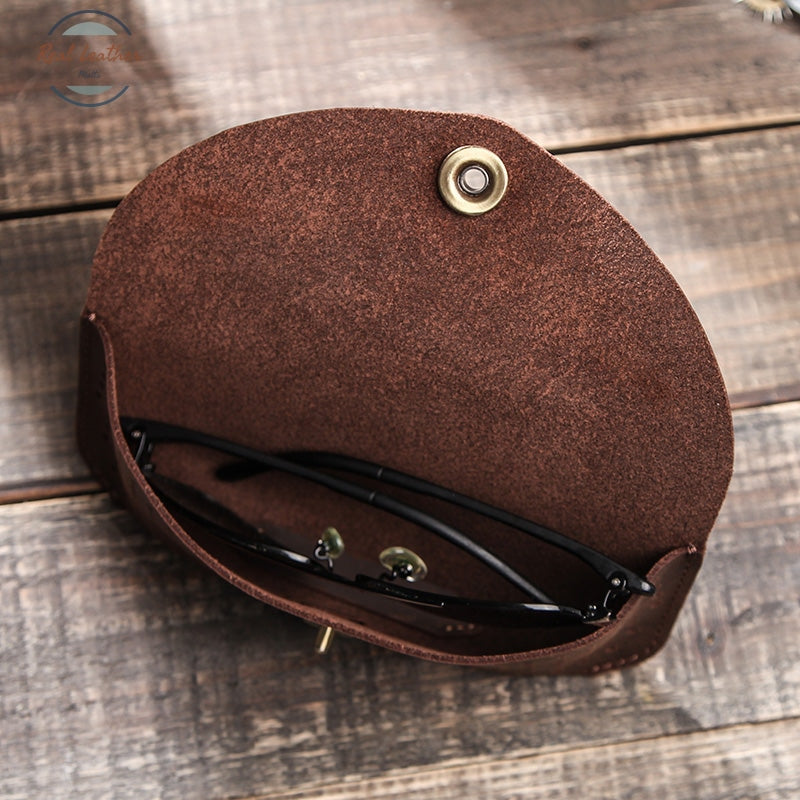 Genuine Leather Sunglasses Protector Case