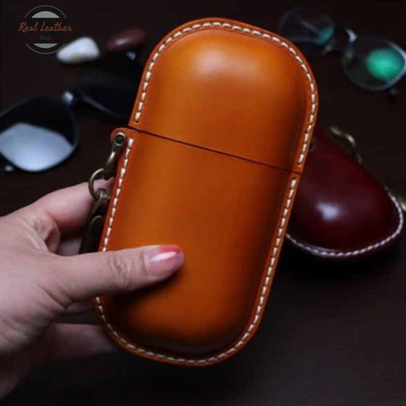 Genuine Leather Sunglasses Travel Case Eyewear Cases & Holders