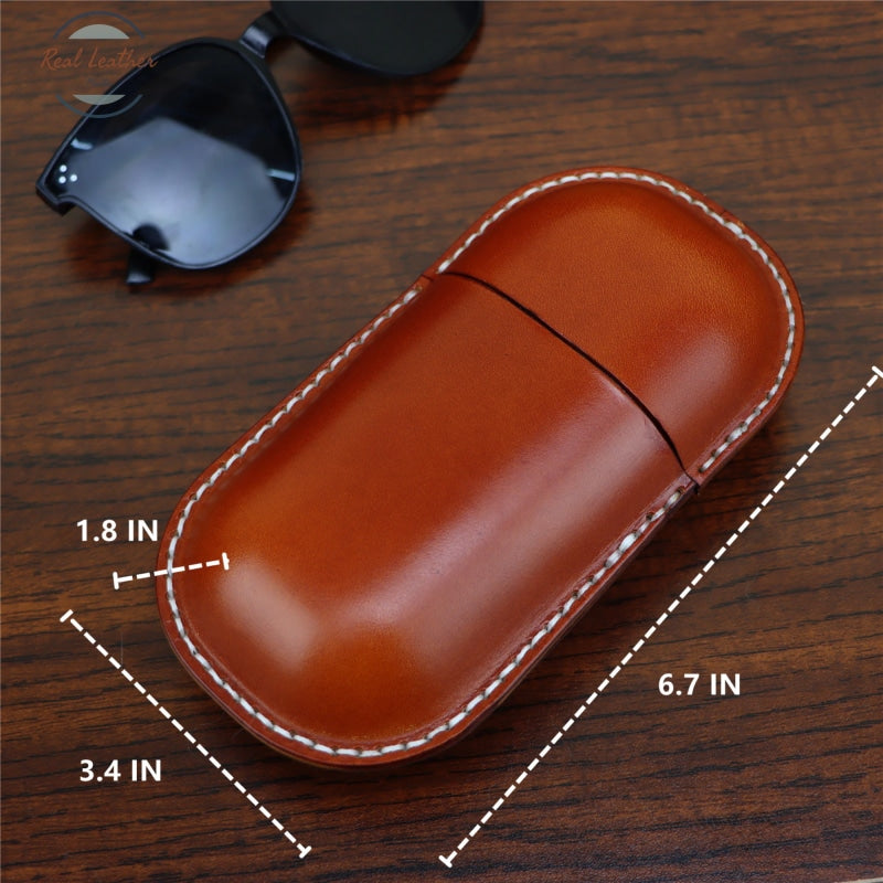 Genuine Leather Sunglasses Travel Case Eyewear Cases & Holders