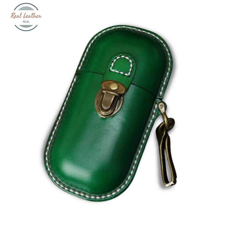 Genuine Leather Sunglasses Travel Case Green Eyewear Cases & Holders