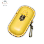 Genuine Leather Sunglasses Travel Case Yellow Eyewear Cases & Holders