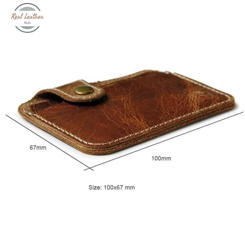 Genuine Leather Thin Business Bank Card Holder