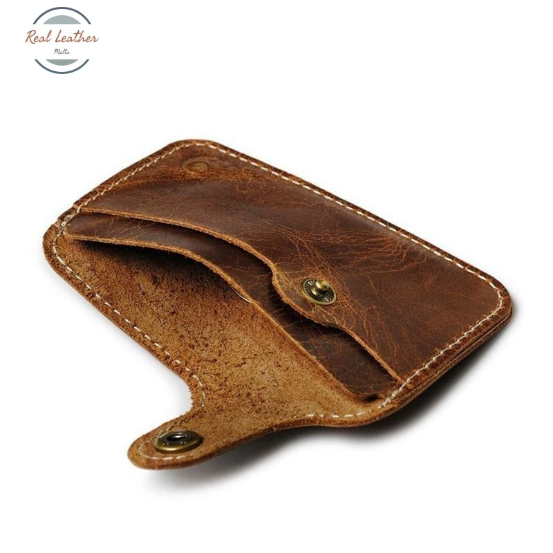 Genuine Leather Thin Business Bank Card Holder