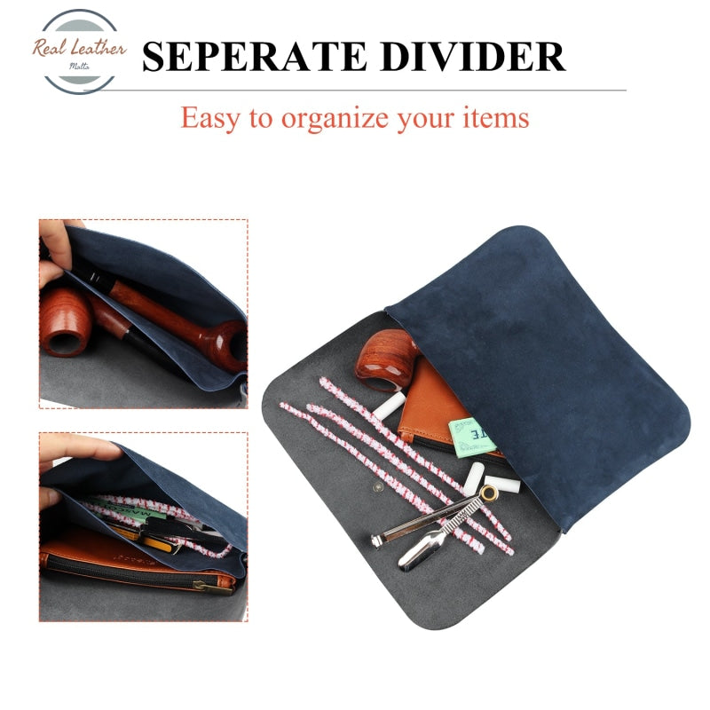 Genuine Leather Tobacco Pipe Pouch