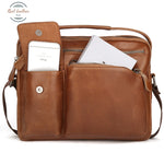 Genuine Leather Top Handle Messenger Bag