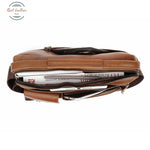 Genuine Leather Top Handle Messenger Bag