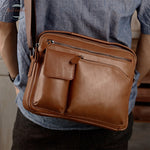 Genuine Leather Top Handle Messenger Bag