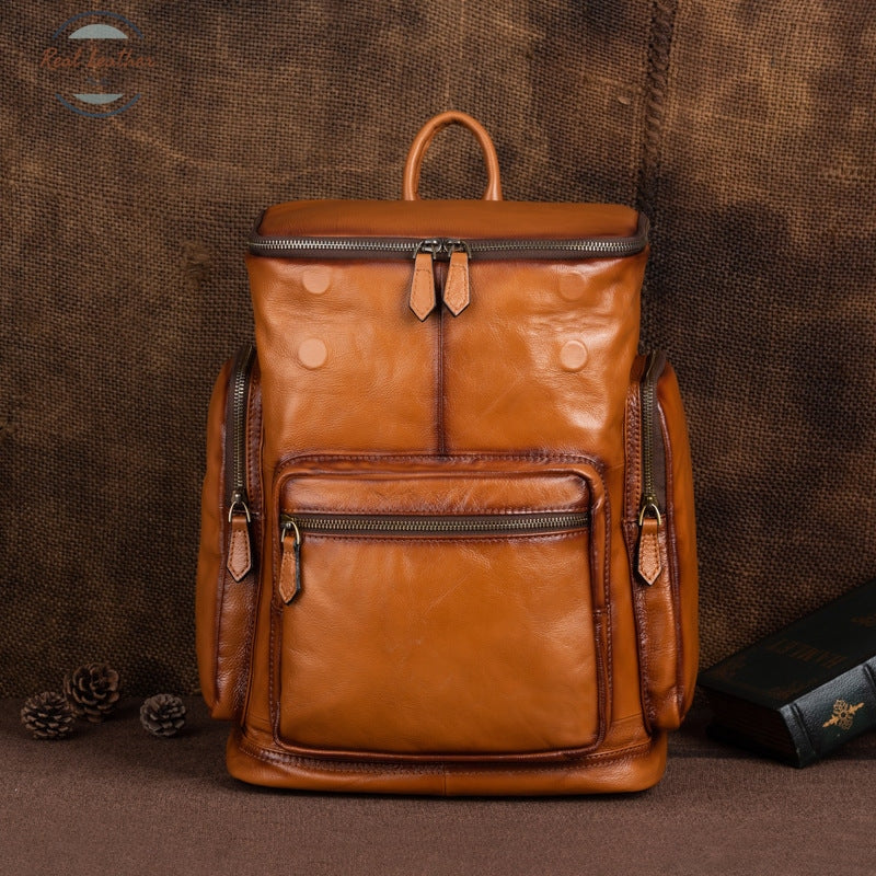 Genuine Leather Travel Backpack
