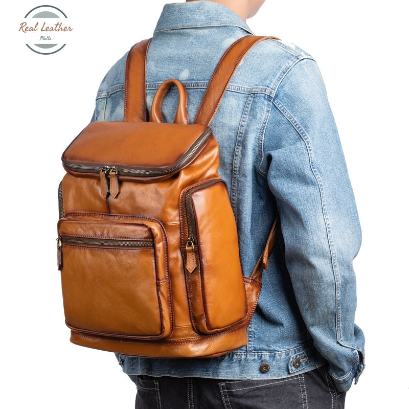 Genuine Leather Travel Backpack
