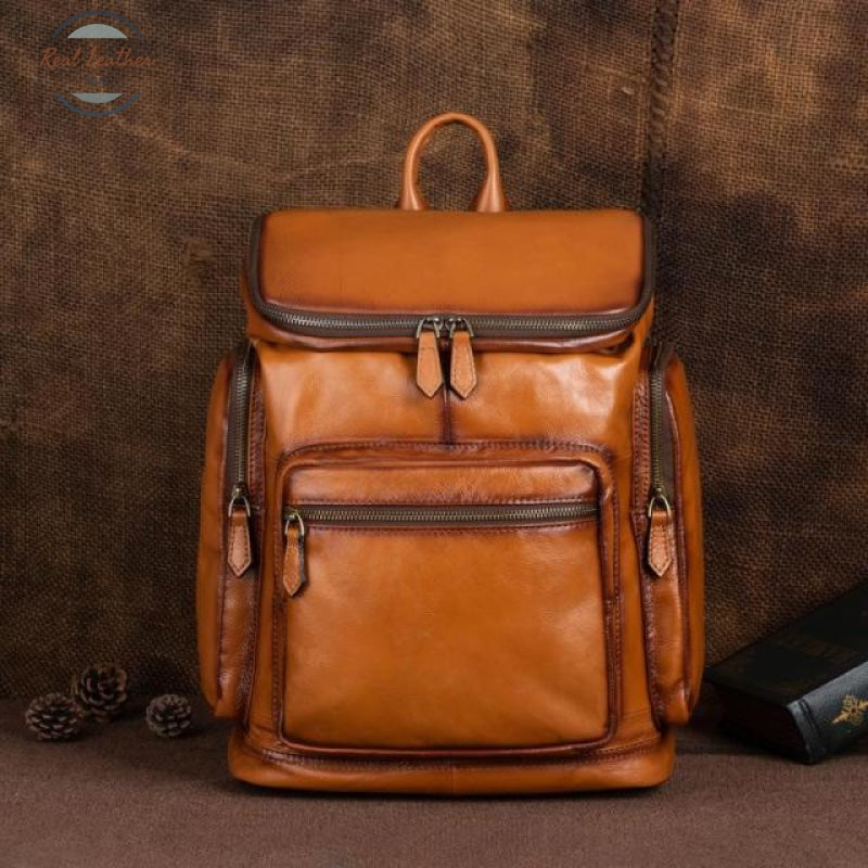 Genuine Leather Travel Backpack