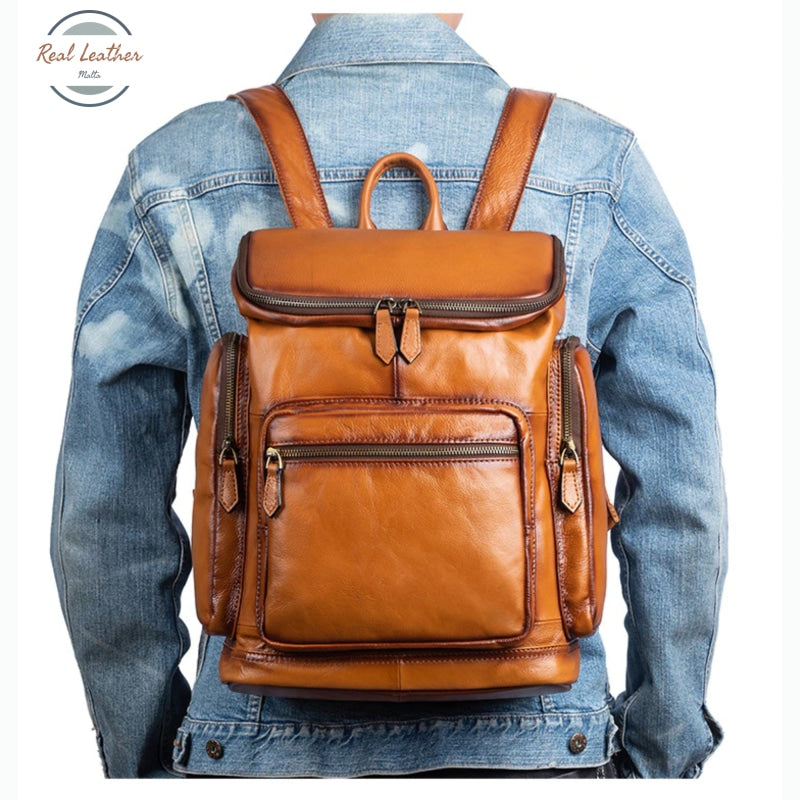 Genuine Leather Travel Backpack