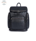 Genuine Leather Travel Backpack Black