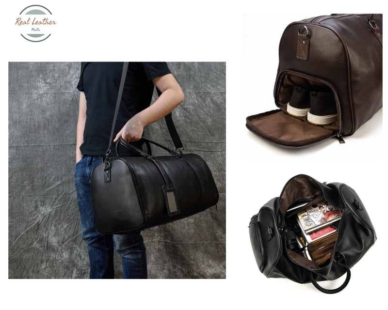 Genuine Leather Travel Duffle Bag Bags
