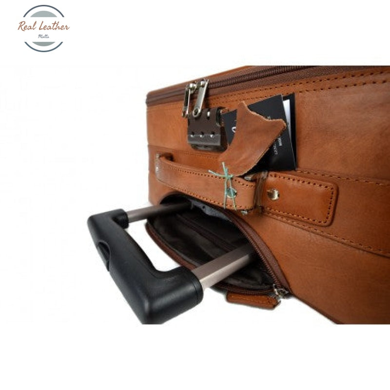 Genuine Leather Travel Suitcase
