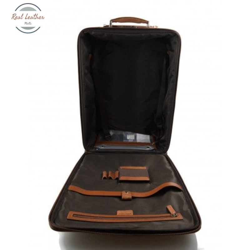 Genuine Leather Travel Suitcase