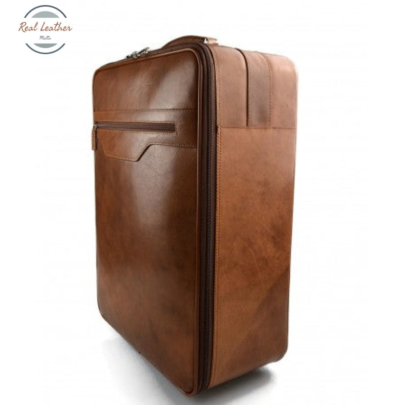 Genuine Leather Travel Suitcase