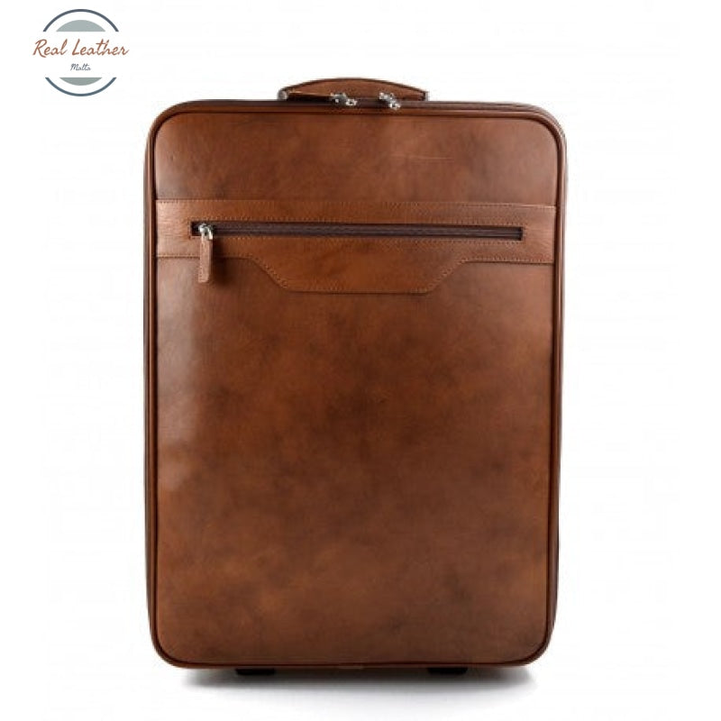 Genuine Leather Travel Suitcase