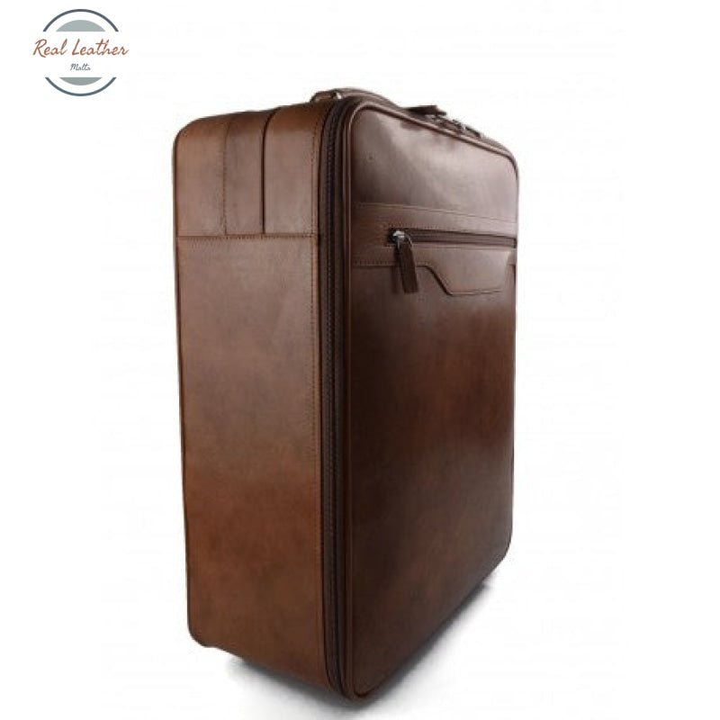 Genuine Leather Travel Suitcase