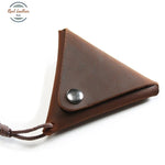 Genuine Leather Triangle Coin Wallet Wallets