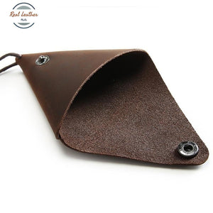 Genuine Leather Triangle Coin Wallet Wallets