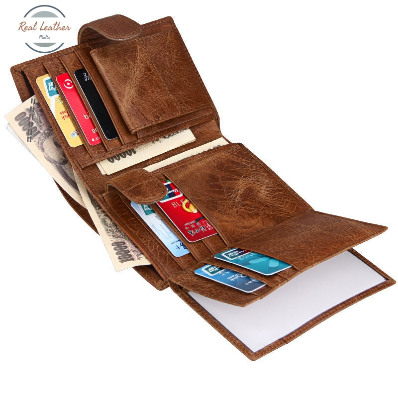 Genuine Leather Trifold Wallet