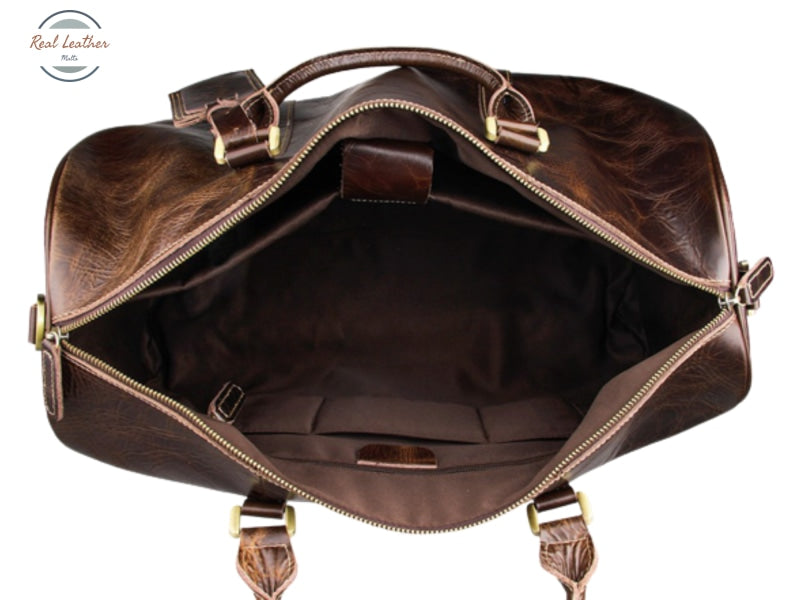 Genuine Leather Trolley Duffel Bag Bags