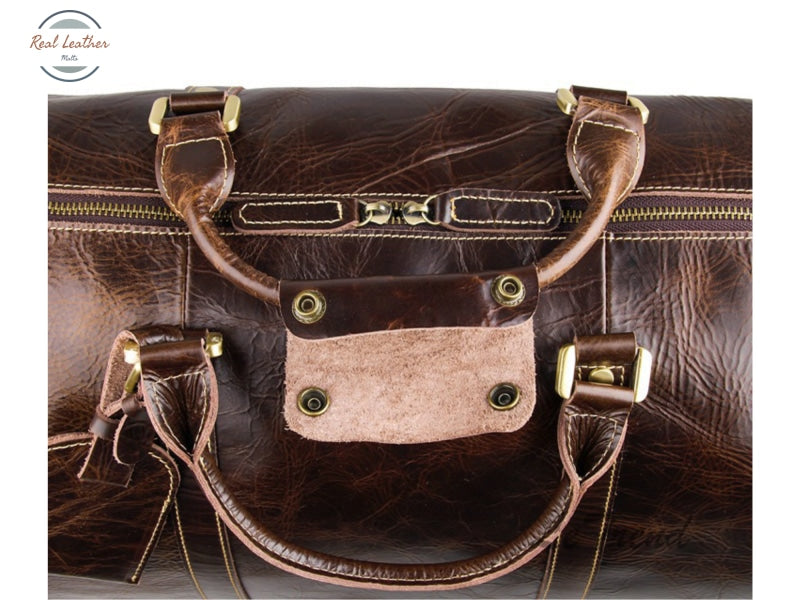 Genuine Leather Trolley Duffel Bag Bags