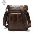 Genuine Leather Vintage Cross Body Bag Coffee