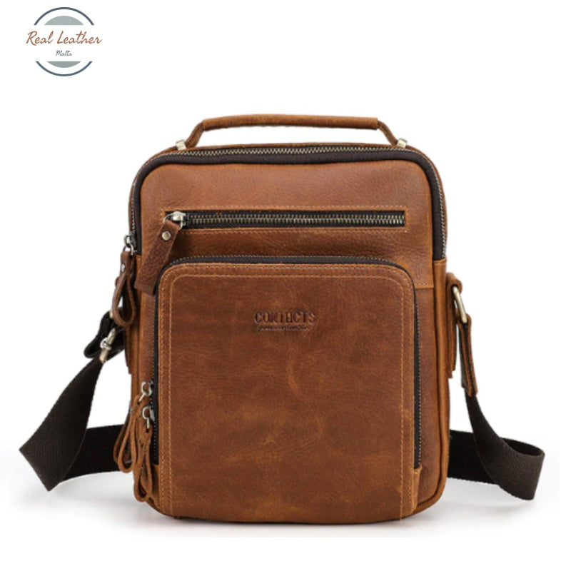 Genuine Leather Vintage Cross Body Bag Retro Brown Bags