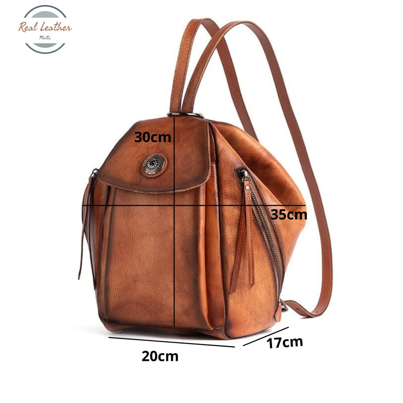 Genuine Leather Vintage Fashion Backpack Backpacks