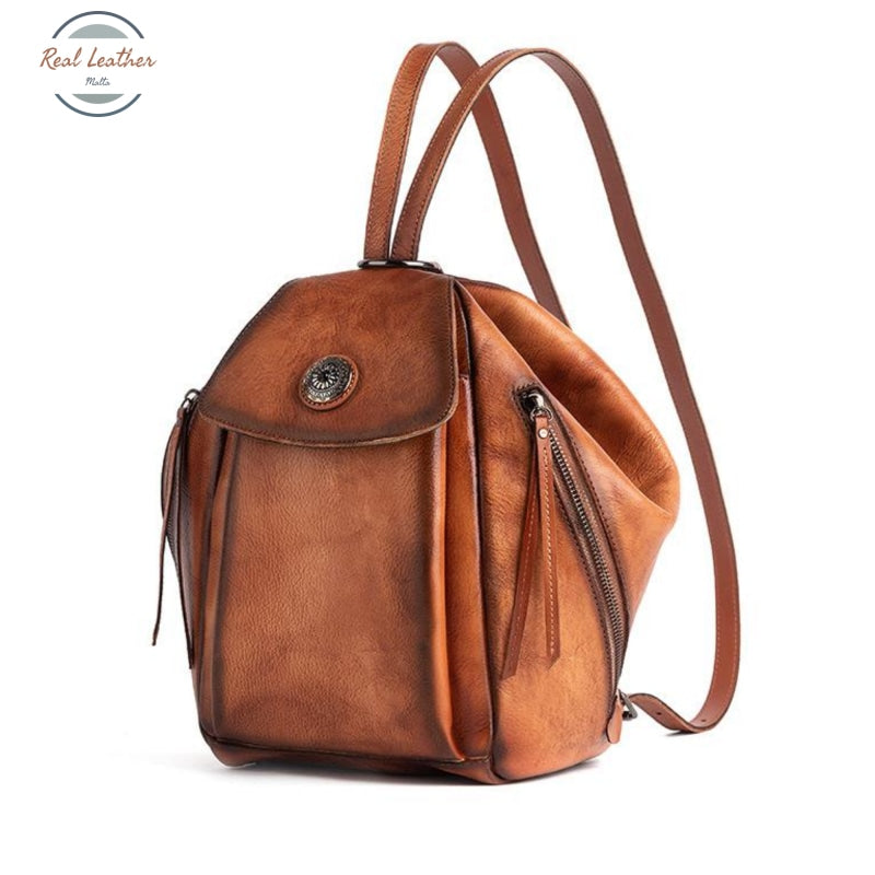 Genuine Leather Vintage Fashion Backpack