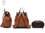 Genuine Leather Vintage Flap Backpack