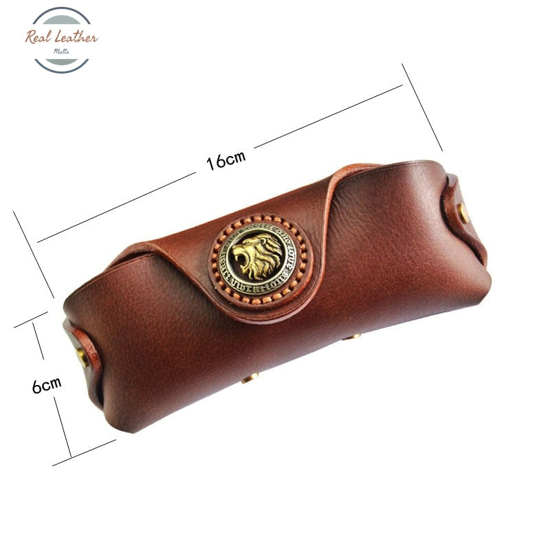 Genuine Leather Vintage Glasses Holder Eyewear Cases & Holders